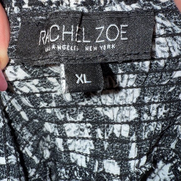 Rachel Zoe Black & White Floral Button-Down Maxi Skirt - Picture 7 of 7